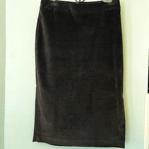 Kenar Cotton Velvet Pencil Skirt